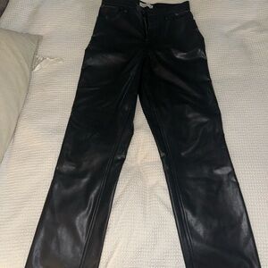 Abercrombie Curve Love Black Leather Pants
